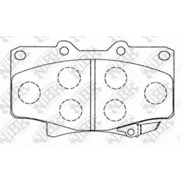 Колодки тормозные дисковые передний для TOYOTA 4 RUNNER, HILUX, LAND CRUISER <b>NiBK PN1242</b>