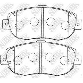 Колодки тормозные дисковые передний для LEXUS GS, IS SportCross, IS, LS, SC / TOYOTA ALTEZZA GITA, ALTEZZA, ARISTO, CHASER, CRESTA, CROWN, MAJESTA, MARK, SUPRA, VEROSSA <b>NiBK PN1324</b>