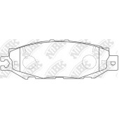 Колодки тормозные дисковые задний для LEXUS LS(UCF10,UCF20) / TOYOTA CELSIOR(UCF2#), CENTURY(GZG5#) <b>NiBK PN1326</b>