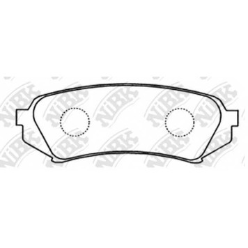 Колодки тормозные дисковые задний для LEXUS LX(UZJ100), RX(GSU3#,MCU3#,MHU3#) / TOYOTA LAND CRUISER 100(FZJ1#,UZJ1#), LAND CRUISER 200(UZJ2#,VDJ2#) <b>NiBK PN1412</b>
