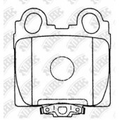 Колодки тормозные дисковые задний для LEXUS GS, IS SportCross, IS, SC / TOYOTA ALTEZZA GITA, ALTEZZA, ARISTO, BREVIS, CROWN, MAJESTA, PROGRES, VEROSSA <b>NiBK PN1421</b>