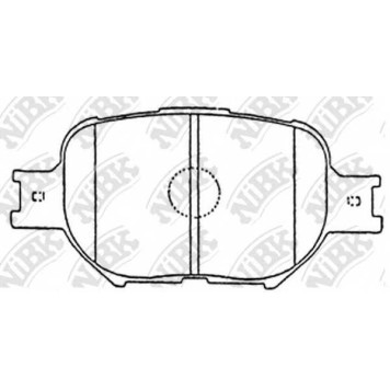 Колодки тормозные дисковые передний для TOYOTA ALLION, BREVIS, CAMRY, CELICA, COROLLA, CROWN, MARK, MATRIX, OPA, VEROSSA, VISTA <b>NiBK PN1430</b>