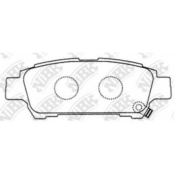 Колодки тормозные дисковые задний для TOYOTA ALPHARD, AVENSIS, ISIS, PREVIA <b>NiBK PN1449</b>