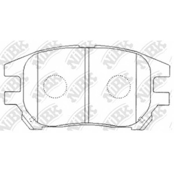 Колодки тормозные дисковые передний для LEXUS RX(MCU15) / TOYOTA HARRIER(ACU1#,MCU1#,SXU1#) <b>NiBK PN1481</b>