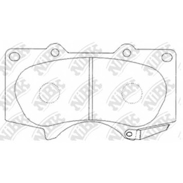 Колодки тормозные дисковые передний для LEXUS GX / MITSUBISHI PAJERO / TOYOTA FJ CRUISER, FORTUNER, HILUX, LAND CRUISER 150, LAND CRUISER <b>NiBK PN1482</b>