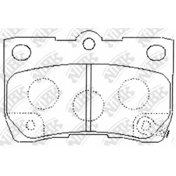 Колодки тормозные дисковые задний для LEXUS GS, IS / TOYOTA CROWN, MARK <b>NiBK PN1494</b>