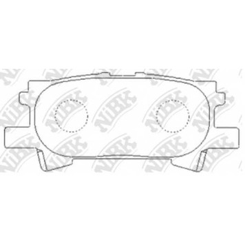 Колодки тормозные дисковые задний для LEXUS RX(GSU3#, MCU3#, MHU3#) / TOYOTA HARRIER(ACU3#, GSU3#, MCU3#, MHU3#), KLUGER(#ACU2#, #MCU2#) <b>NiBK PN1498</b>