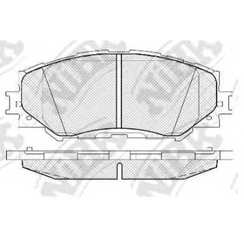 Колодки тормозные дисковые передний для SUBARU TREZIA / TOYOTA AURIS, COROLLA, MATRIX, RAV 4, URBAN CRUISER, VERSO S, YARIS <b>NiBK PN1524</b>