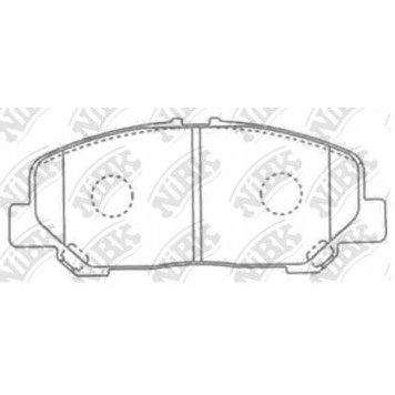 Колодки тормозные дисковые передний для TOYOTA ALPHARD / VELLFIRE(AGH3#, ANH2#, ATH2#, AYH3#, GGH2#, GGH3#) <b>NiBK PN1527</b>