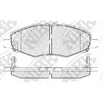 Колодки тормозные дисковые передний для TOYOTA HILUX(GGN#,KUN#,LAN#,TGN#), KIJANG INNOVA(#KUN4#,#TGN4#) <b>NiBK PN1831</b>