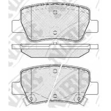 Колодки тормозные дисковые задний для TOYOTA AVENSIS(ADT27,ZRT27) <b>NiBK PN1838</b>