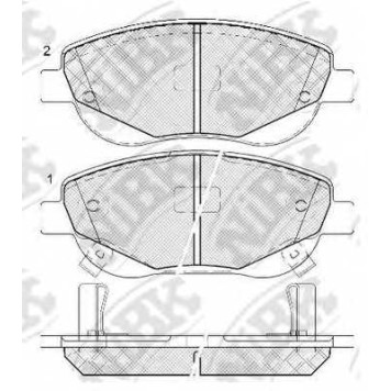 Колодки тормозные дисковые передний для TOYOTA AVENSIS(ADT27,ZRT27), VERSO(#AUR2#,#ZGR2#) <b>NiBK PN1843</b>