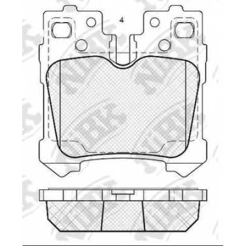 Колодки тормозные дисковые задний для LEXUS LS(USF4#,UVF4#) <b>NiBK PN1844</b>