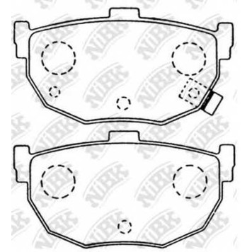 Колодки тормозные дисковые задний для HYUNDAI COUPE(GK,RD), ELANTRA(XD), LANTRA(J-1,J-2), S(SLC), TIBURON / NISSAN MAXIMA(J30) <b>NiBK PN2130</b>