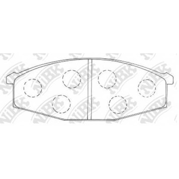 Колодки тормозные дисковые передний для NISSAN 280 ZX,ZXT(HGS130), PATROL GR(GR,Y60,Y61), PATROL III/2(K260,W260), PATROL(GQ,K160,MK,MQ,W160), URVAN(E24) <b>NiBK PN2132</b>