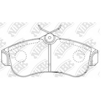 Колодки тормозные дисковые передний для NISSAN ALMERA(N15,N16), PRIMERA(P10,P11) <b>NiBK PN2180</b>