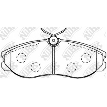Колодки тормозные дисковые передний для FORD MAVERICK(UDS,UNS) / NISSAN SERENA(C23M), TERRANO(R20), VANETTE(HC 23) <b>NiBK PN2213</b>
