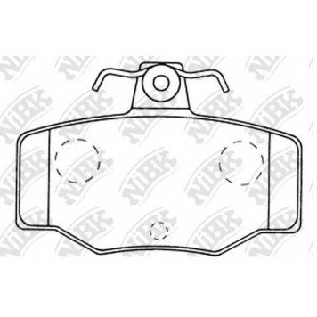 Колодки тормозные дисковые задний для NISSAN ALMERA TINO(V10), ALMERA(N16), PRIMERA(P10,P11,W10,WP11) <b>NiBK PN2214</b>