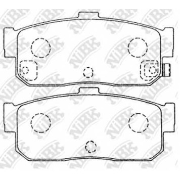 Колодки тормозные дисковые задний для AUDI COUPE / INFINITI G20, I30 / NISSAN 100 NX, ALMERA, AVENIR, BLUEBIRD, CEFIRO, EXPERT, MAXIMA QX, MAXIMA, PRIMERA, PULSAR, SENTRA, SUNNY, TSUBAME <b>NiBK PN2224</b>