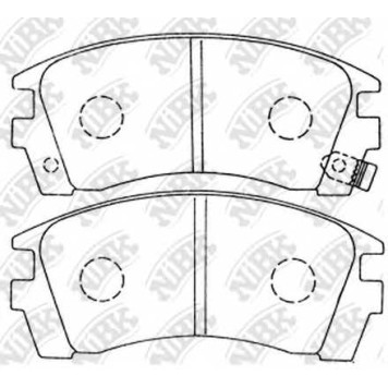 Колодки тормозные дисковые передний для NISSAN AD, SUNNY(N14,Y10) <b>NiBK PN2225</b>