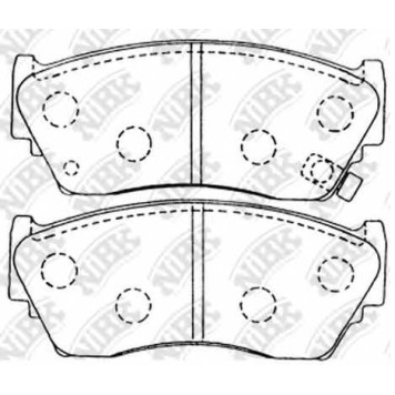 Колодки тормозные дисковые передний для NISSAN 100 NX(B13), PULSAR(N14), SUNNY(N13,N14,Y10) <b>NiBK PN2226</b>