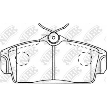 Колодки тормозные дисковые передний для NISSAN ALMERA(N16), PRIMERA(P11,W10,WP11) <b>NiBK PN2230</b>