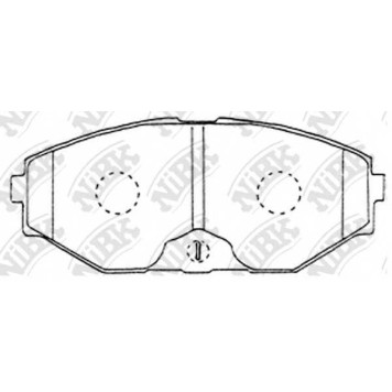Колодки тормозные дисковые передний для INFINITI J30, Q45 / NISSAN AVENIR, CEDRIC(Y34), CEFIRO(J31), GLORIA(Y31,Y34), MAXIMA QX(A33), MAXIMA(A32) <b>NiBK PN2261</b>