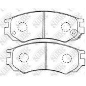 Колодки тормозные дисковые передний для NISSAN 100 NX(B13), ALMERA(N15), AVENIR, PULSAR(N14), SUNNY(N14) <b>NiBK PN2268</b>