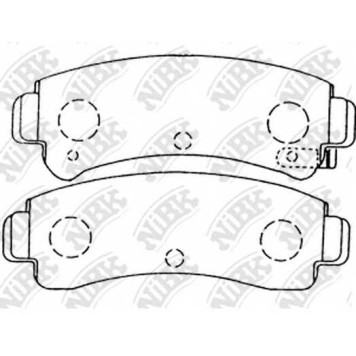 Колодки тормозные дисковые задний для NISSAN 100 NX(B13), PULSAR(N14), SUNNY(B11,B12,N13,N14) <b>NiBK PN2283</b>