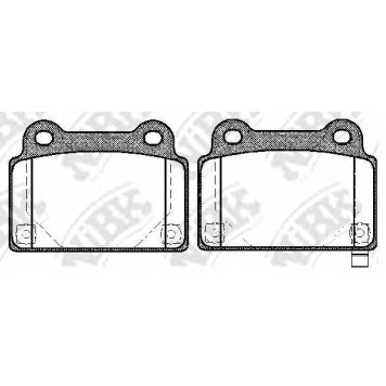 Комплект высокоэффективных тормозных колодок задний для MITSUBISHI LANCER(CY/Z#A) <b>NiBK PN23002S</b>