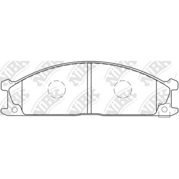 Колодки тормозные дисковые передний для NISSAN NAVARA, PATHFINDER, PICKUP, TERRANO, URVAN, VANETTE / SUBARU SVX <b>NiBK PN2344</b>