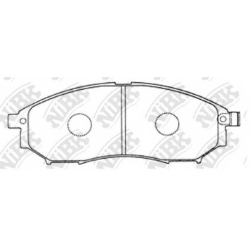 Колодки тормозные дисковые передний для INFINITI EX, G, M, M35, M37 / NISSAN CEDRIC, CIMA, GLORIA, MURANO, NAVARA, PATHFINDER, QASHQAI / RENAULT KOLEOS <b>NiBK PN2444</b>