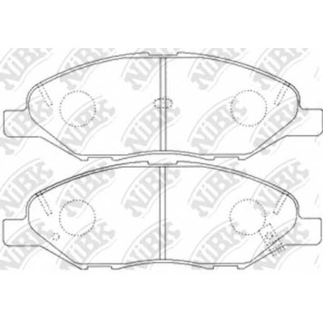 Колодки тормозные дисковые передний для NISSAN BLUEBIRD SYLPHY(G10,G11), CUBE(Z11), LATIO, MICRA(K11), NOTE(E11), TIIDA(C11X) <b>NiBK PN2452</b>