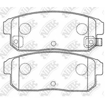 Колодки тормозные дисковые задний для NISSAN AVENIR, CEFIRO(J31), MAXIMA QX(A33), PRIMERA(P11,WP12), SUNNY <b>NiBK PN2467</b>