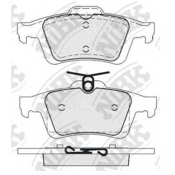 Колодки тормозные дисковые задний для CHEVROLET VECTRA / CITROEN C5 / FORD C-MAX, FOCUS, TOURNEO CONNECT, TRANSIT CONNECT / MAZDA 3, 5, PREMACY / OPEL GT, SIGNUM, VECTRA / PEUGEOT 508 / RENAULT LAGUNA / SAAB 9-3, 9-3X / VOLVO C30, C70, S40, V40, V50 <b>Ni