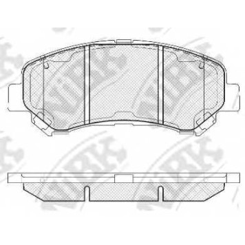 Колодки тормозные дисковые передний для NISSAN QASHQAI(J10,JJ10), X-TRAIL(T31) <b>NiBK PN2801</b>