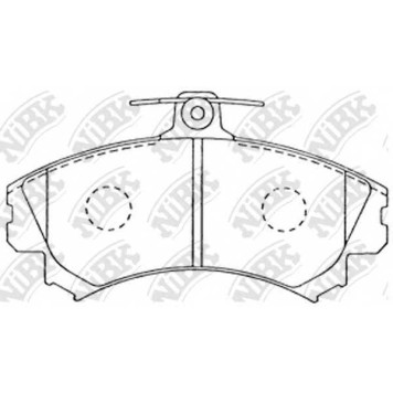 Колодки тормозные дисковые передний для MITSUBISHI CARISMA(DA#), SPACE STAR(DG#A) / VOLVO S40(VS), V40(VW) <b>NiBK PN3090</b>