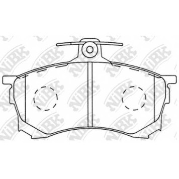 Колодки тормозные дисковые передний для MITSUBISHI CARISMA(DA#) <b>NiBK PN3102</b>