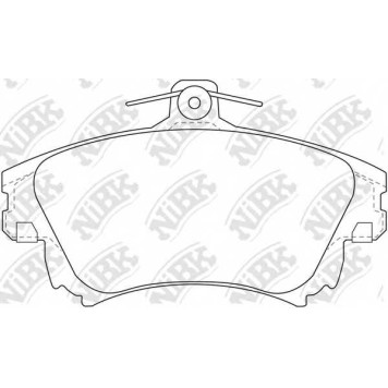 Колодки тормозные дисковые передний для MITSUBISHI CARISMA(DA#) / VOLVO S40(VS), V40(VW) <b>NiBK PN3126</b>