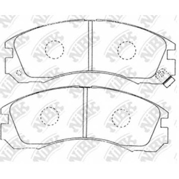 Колодки тормозные дисковые передний для CITROEN C-CROSSER / MITSUBISHI 3000 GT, ECLIPSE, FTO, GALANT, GRANDIS, GTO, L 200, L 300, L 400 / SPACE GEAR, L 400, LANCER, MAGNA, OUTLANDER, PAJERO, SIGMA, SPACE RUNNER, SPACE, VERADA / PEUGEOT 4007 <b>NiBK PN3233
