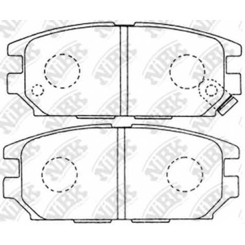 Колодки тормозные дисковые задний для MITSUBISHI GALANT, GRANDIS, LANCER, MAGNA, PROUDIA/DIGNITY, SIGMA, SPACE, VERADA <b>NiBK PN3272</b>