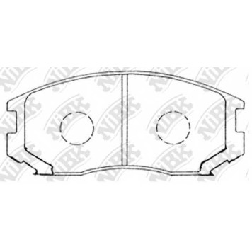 Колодки тормозные дисковые передний для DAIHATSU EXTOL, TERIOS / MITSUBISHI COLT, GALANT, LANCER, MIRAGE / TOYOTA CAMI, RUSH <b>NiBK PN3285</b>