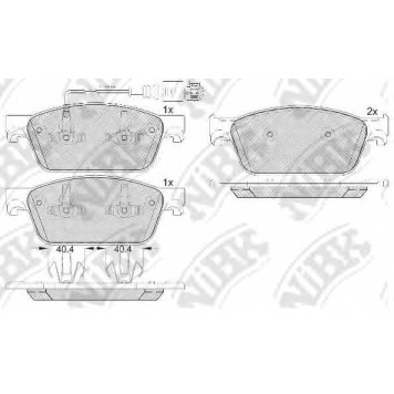 Колодки тормозные дисковые передний <b>NiBK PN33001W</b>
