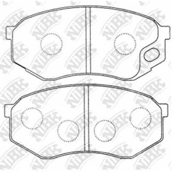 Колодки тормозные дисковые передний для MITSUBISHI CANTER(FB#, FB4#, FB6#, FE#, FE4#, FE5#, FE6#, FG#) <b>NiBK PN3349</b>