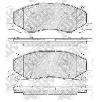 Колодки тормозные дисковые передний для OPEL INSIGNIA / SAAB 9-5(YS3G) <b>NiBK PN34001</b>
