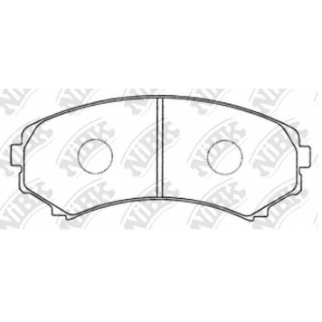 Колодки тормозные дисковые передний для MAZDA E-SERIE, MPV / MITSUBISHI GRANDIS, PAJERO, PROUDIA/DIGNITY <b>NiBK PN3414</b>