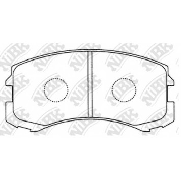 Колодки тормозные дисковые передний для MITSUBISHI LANCER(CJ-CP#,CS#A,CS#W,CT0) <b>NiBK PN3462</b>