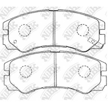Колодки тормозные дисковые передний для ISUZU MU(#U#), TROOPER(UB), VEHICROSS(#U#) / OPEL FRONTERA(5#MWL4,5#SUD2,6B#), MONTEREY(UBS#) <b>NiBK PN4258</b>