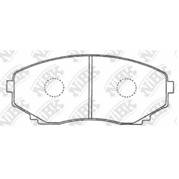 Колодки тормозные дисковые передний для MAZDA CX-7(ER), CX-9(TB), E-SERIE(SD1,SG,SL), MPV(LV,LW) <b>NiBK PN5376</b>