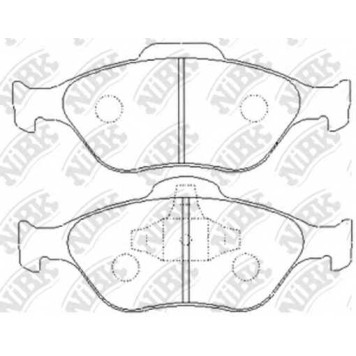 Колодки тормозные дисковые передний для FORD FIESTA, FUSION, KA, PUMA, STREET KA / MAZDA 121, 2 <b>NiBK PN5495</b>